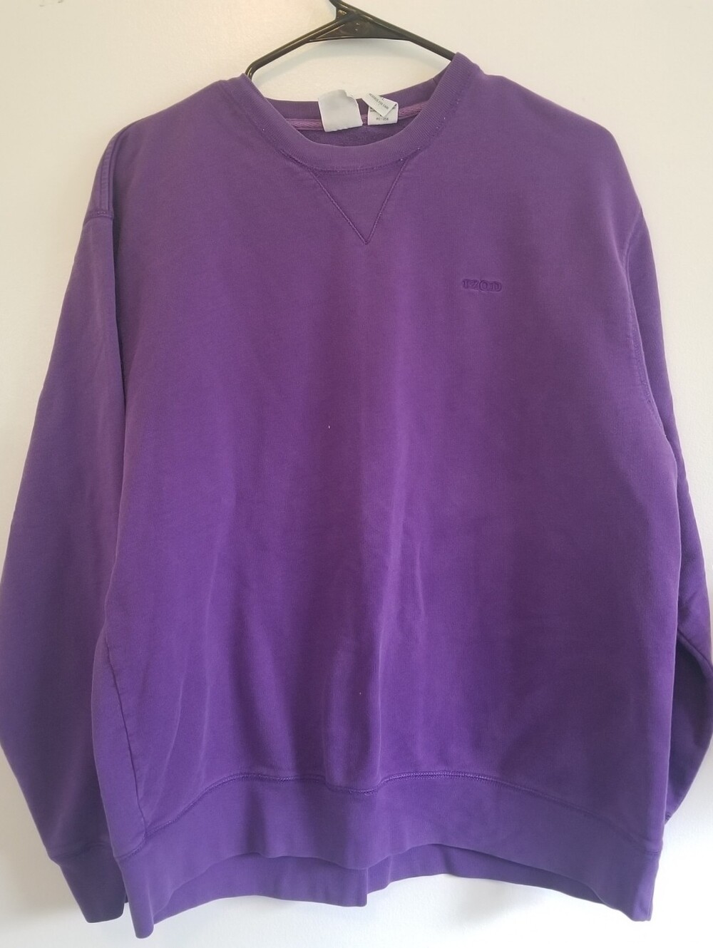 Izod Purple Pullover Crew Sweatshirt
